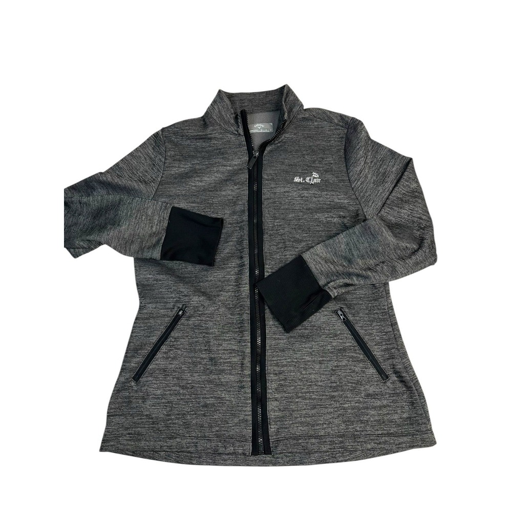 Callaway Women's Golf Full Zip Jacket Size Medium Gray St. Clair Embroidered